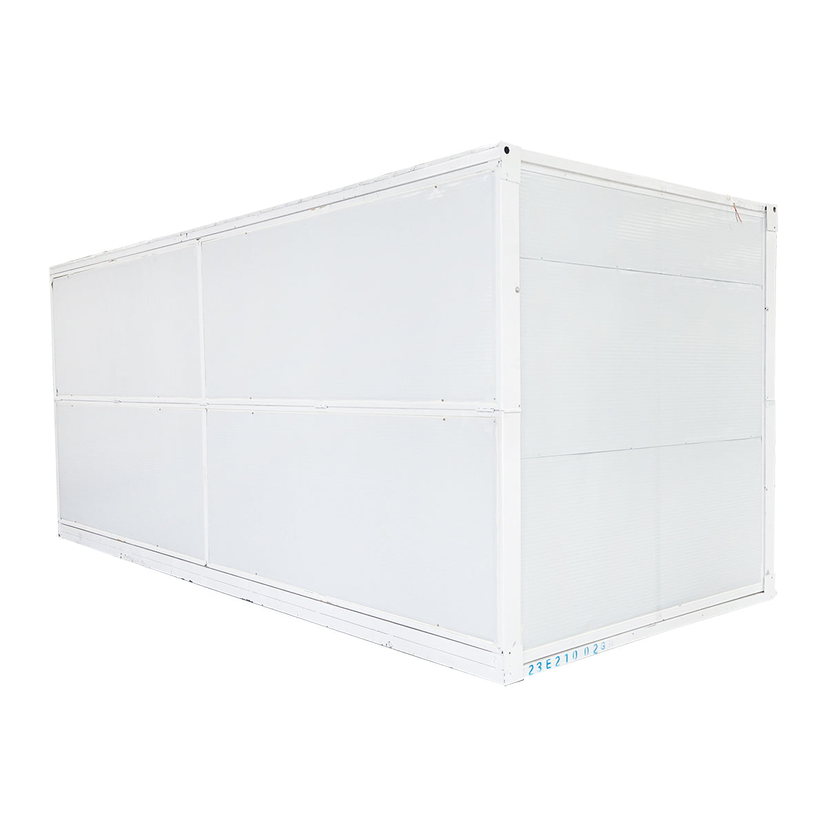 Container type house, folding office 5800x2460x2510mm with door and 2 windows, electrical installation