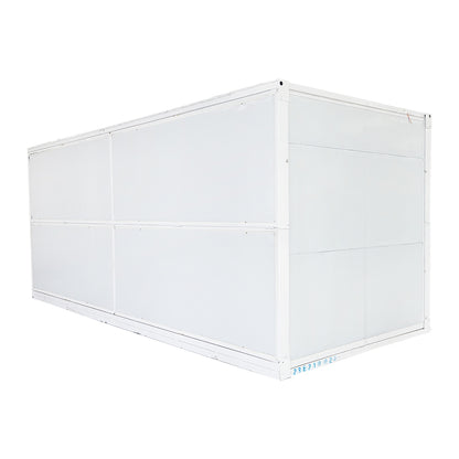 Container type house, folding office 5800x2460x2510mm with door and 2 windows, electrical installation
