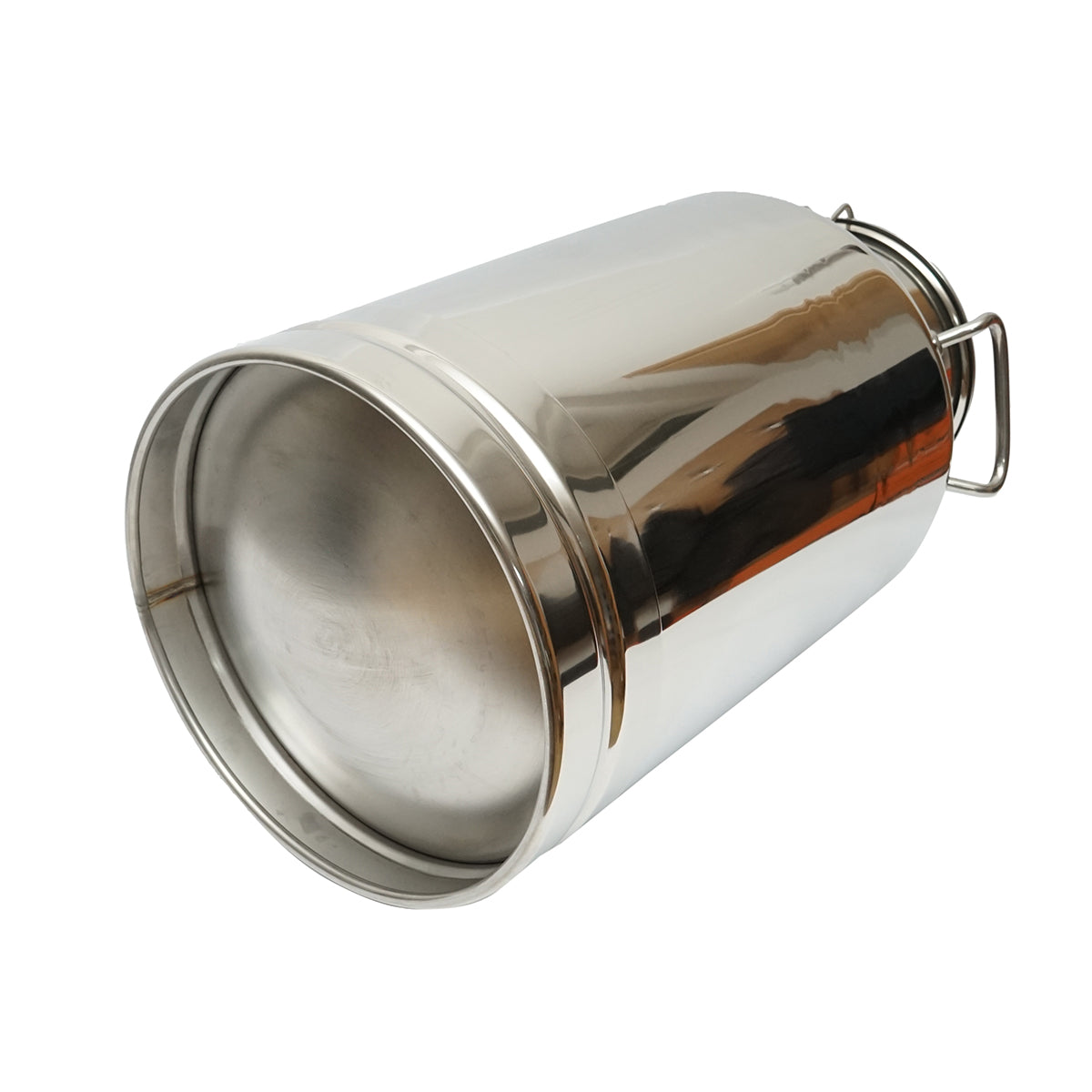 Stainless steel milk can with lid 40L cow milking machine Breckner Germany