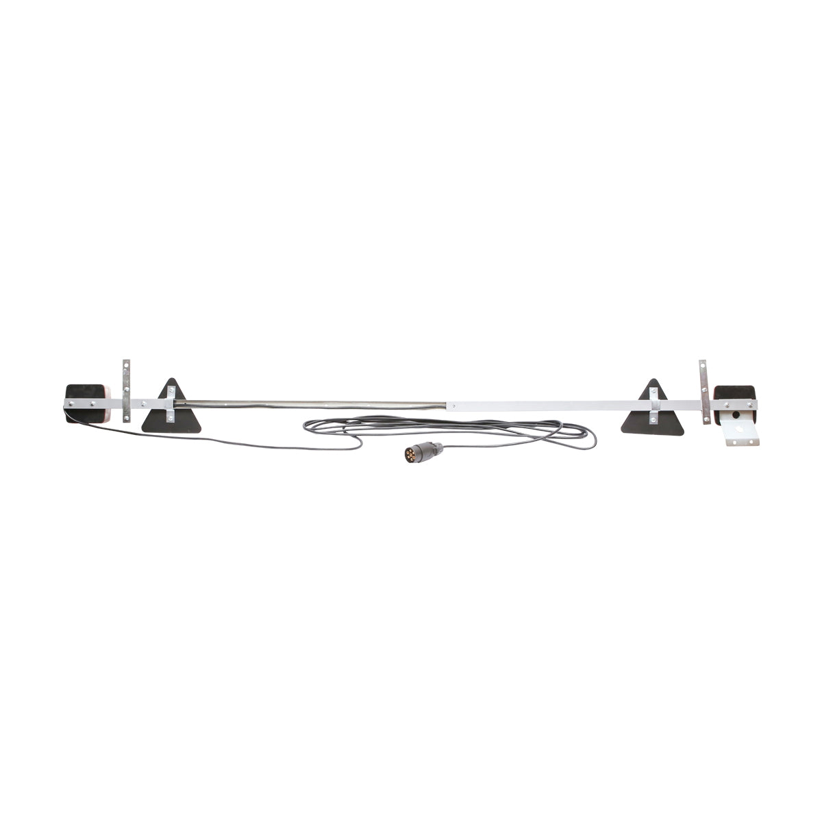 Adjustable trailer bar 1000-1600mm 2x LED lamp, 2x reflective triangle, 6m cable and 7-pin socket 12/24V