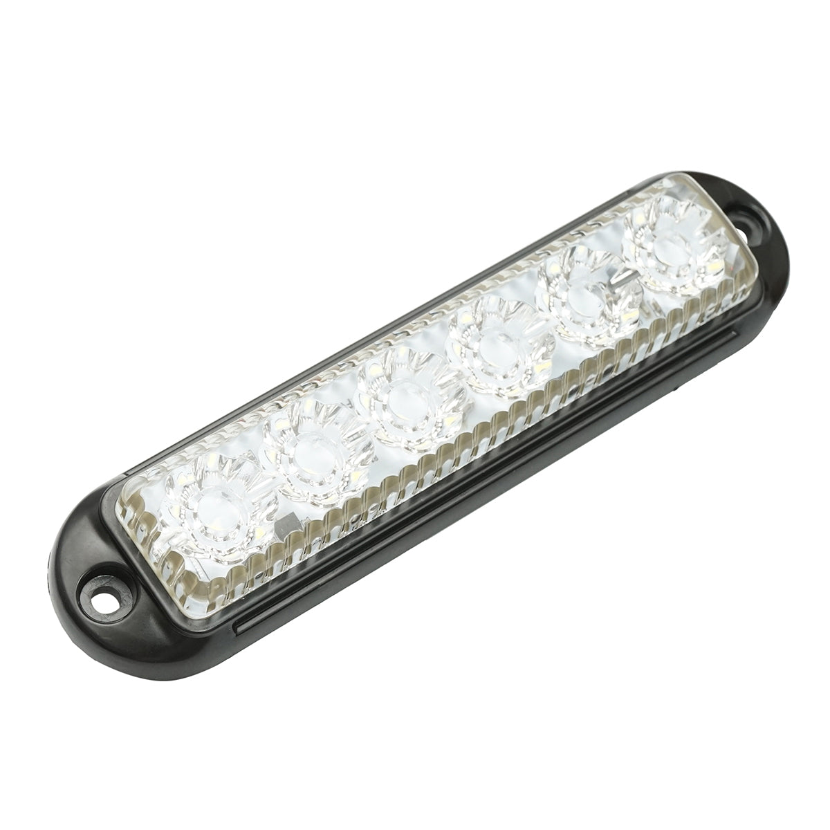 Side marker lamp LED 12-24V, white 4 functions 155x37mm, black frame Breckner Germany