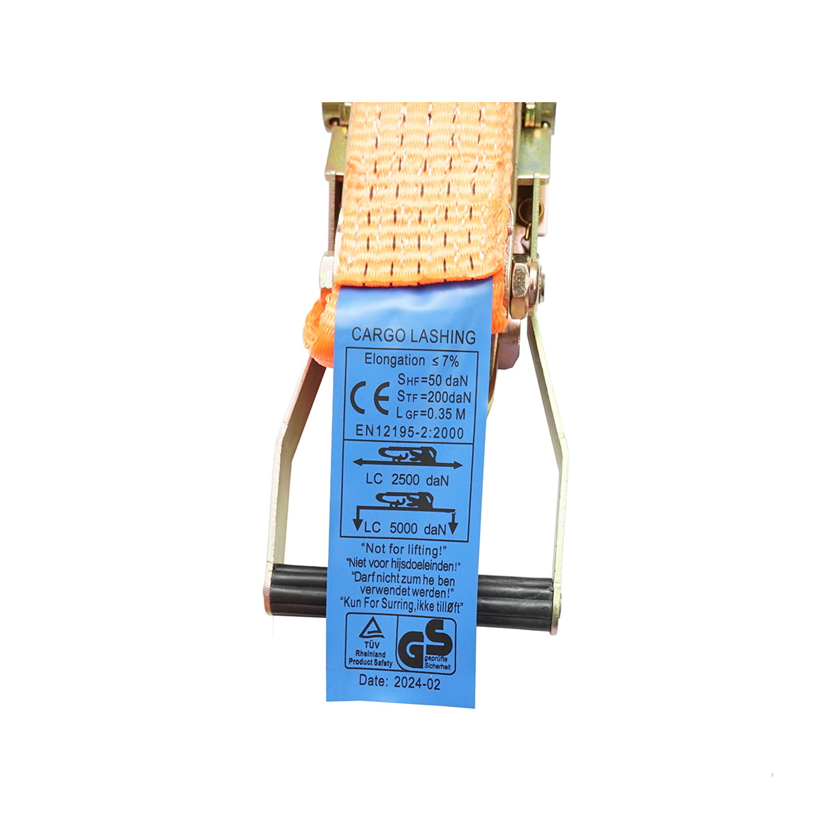 Anchor strap cargo 12mx50mm 5T (simple ratchet) Breckner Germany