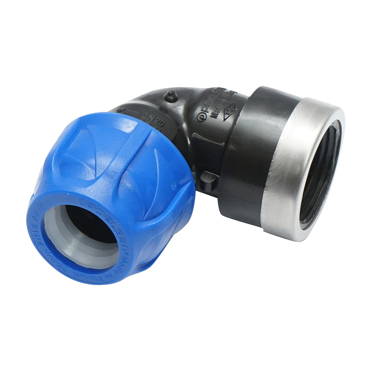 Compression fitting mother internal thread D25mmx1 PN 16bar for PEHD irrigation systems