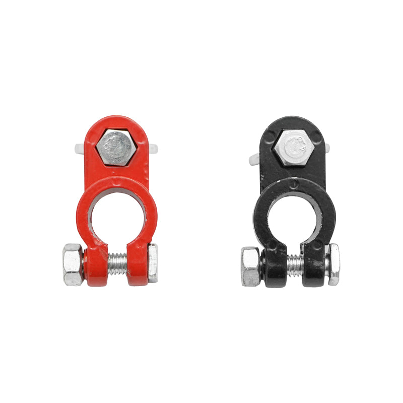Set of Zn battery terminals with HD red and black screws Heavy Duty Breckner Germany