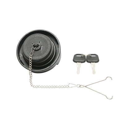 Reservoir cap with key for Case IH, Claas, Ford, John Deere, Massey Ferguson, Landini OEM 3786050M1 3786050M1, 4274363M1, 4280585M1, 4296020M1, 7700055371, 82011472, 84602136, 87731275, AL113087, AL78343, AL80633, F411201060080, 0011358050