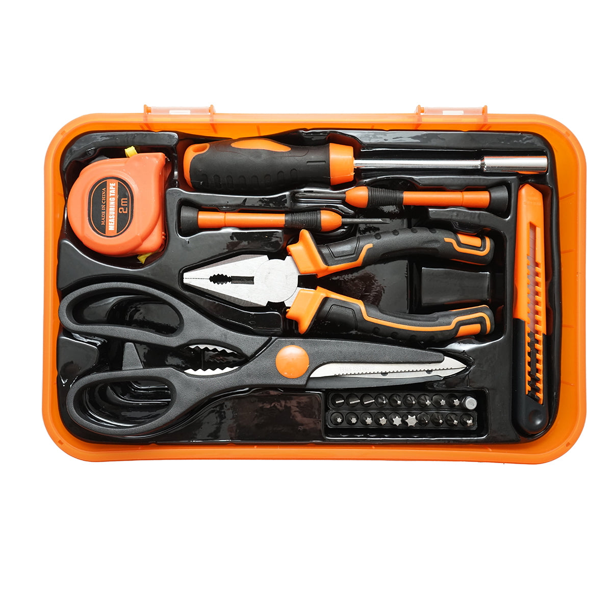 Combined tool and equipment set 27 pieces