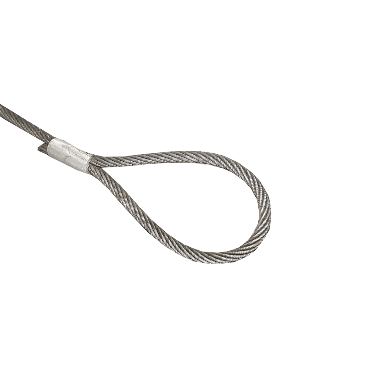 Steel winch cable/string with a thickness of 14mm and a length of 4m with rings for towing or lifting