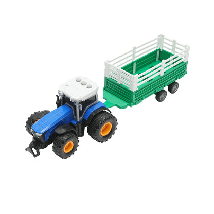 Blue tractor with trailer, 304x85x83mm toy for children aged 3 and over