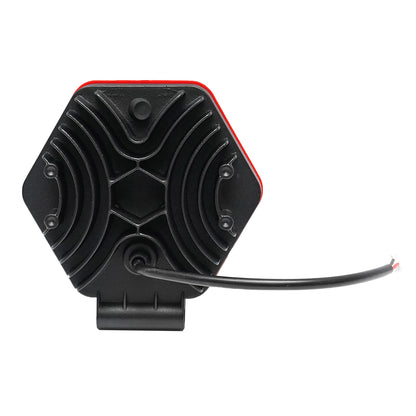 Projector lamp with red plastic grid type spot, 16 LEDs, DC 10-80V 48W beam angle 30 degrees Breckner Germany