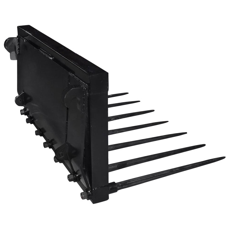 Fork for loading garbage and bales with 7 spikes of 800mm