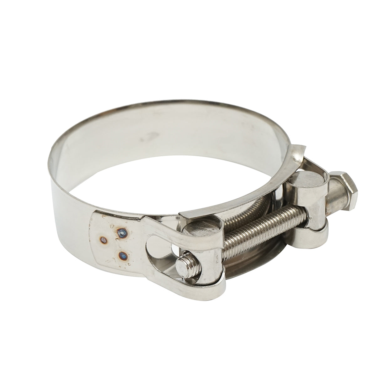 Power collar, stainless steel clamp 201 with screw for hoses 74-79mm Breckner Germany