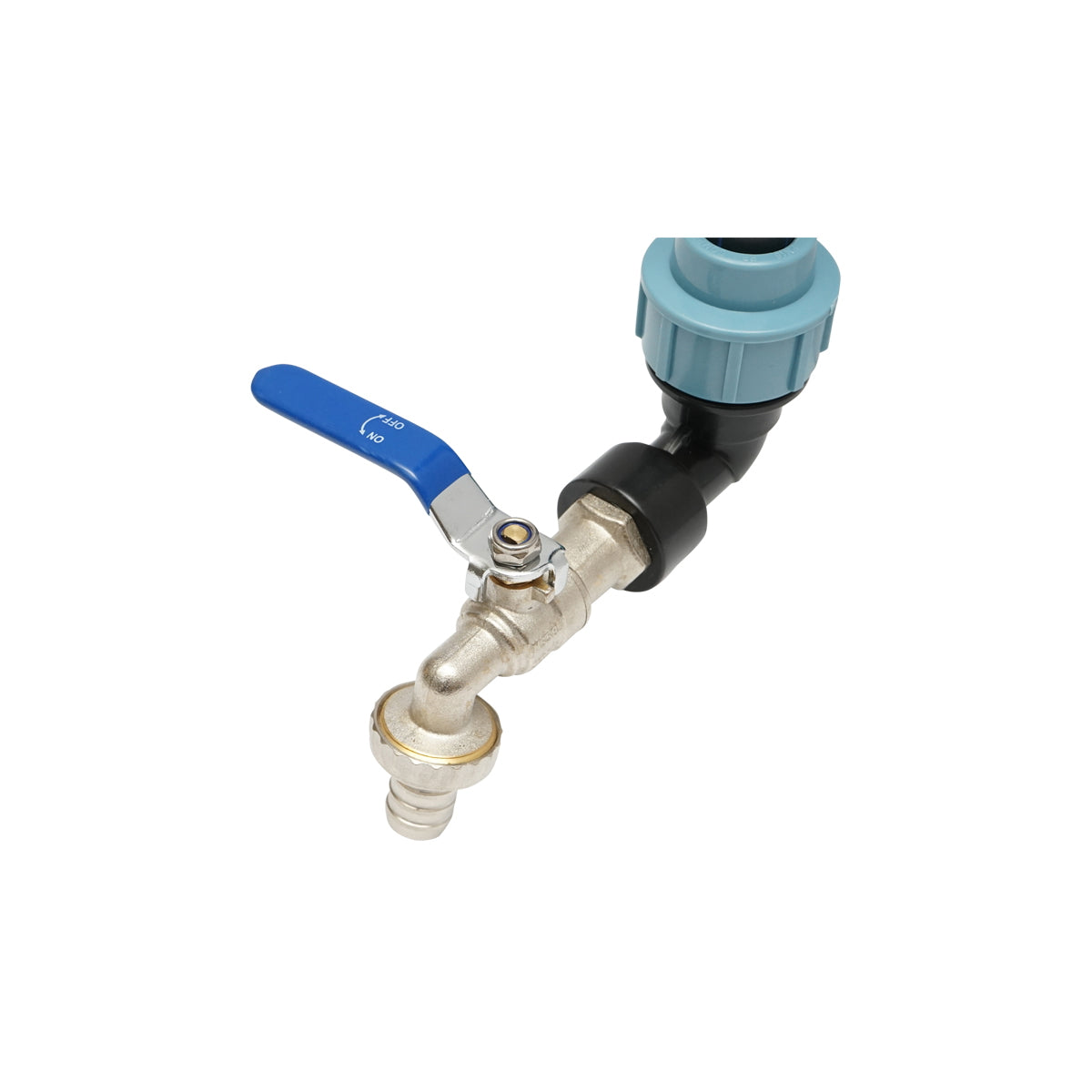 Drain tap assembly with extension for IBC tank