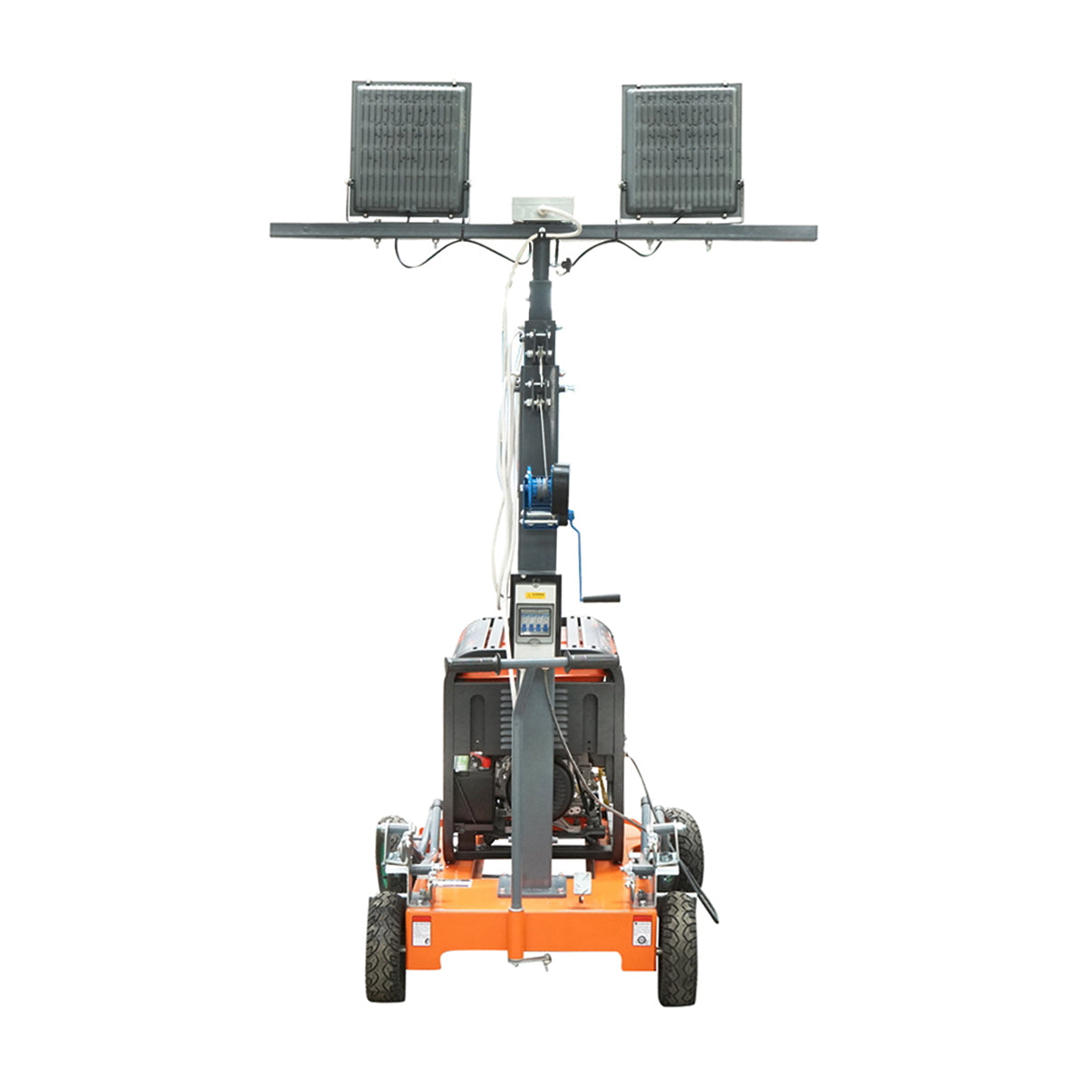Mobile LED lighting tower, telescopic 4x200W 4.5KW height 1800-4800mm with diesel generator