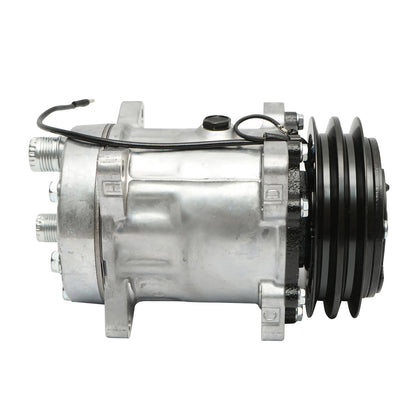 Air conditioning compressor for JCB, New Holland, Case IH OEM code 04437339/10, 04437339, 84018078, 9831429, 89831429, 060506146