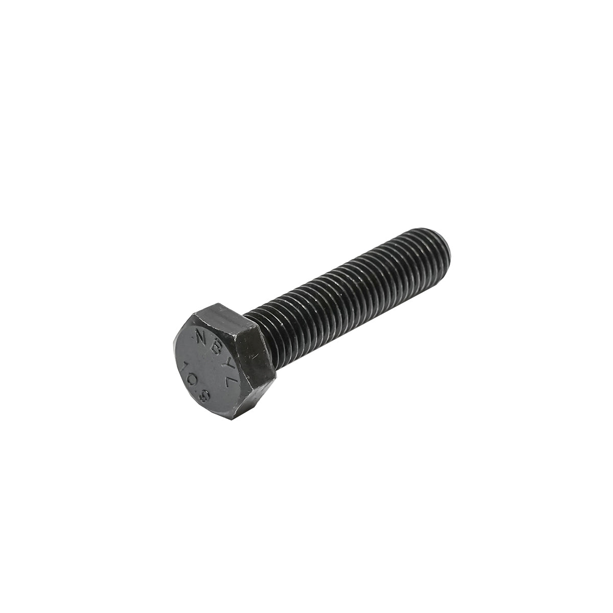 Black screw with hexagonal head DIN 933 M18x80 G10.9 25 pcs/bag