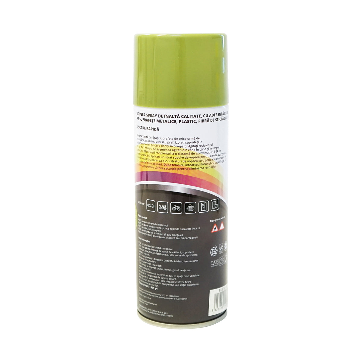 Professional green Claas type car spray paint with fast drying 450ml MAGIC