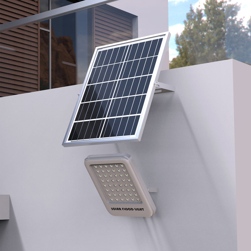 100W LED projector with 12W polycrystalline solar panel, LifePo4 battery 3.2V/12Ah, 6000K, 700lm with remote control IP66 Breckner Germany