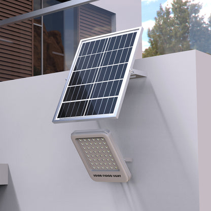 100W LED projector with 12W polycrystalline solar panel, LifePo4 battery 3.2V/12Ah, 6000K, 700lm with remote control IP66 Breckner Germany