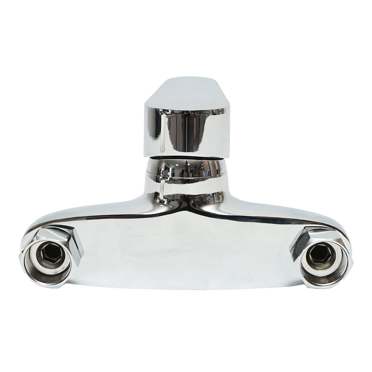 Bathroom faucet for bathtub/shower, wall-mounted, single control, shiny chrome