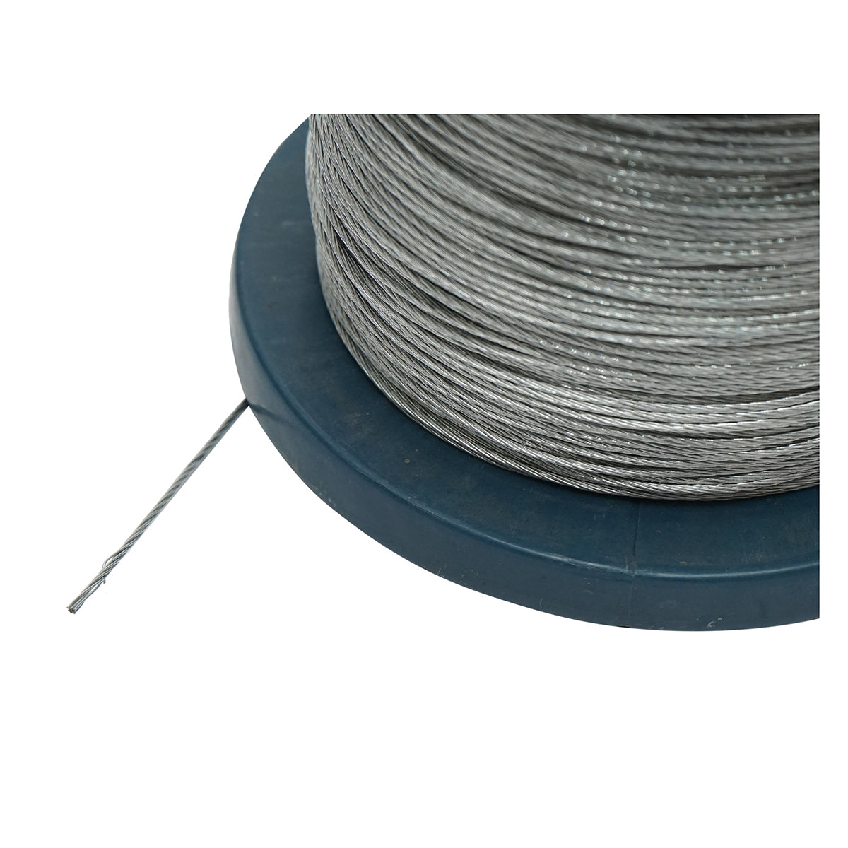 Galvanized steel cable with a diameter of 1mm, 1x7 wires, maximum load 95Kg, weight 1Kg, 200m/roll