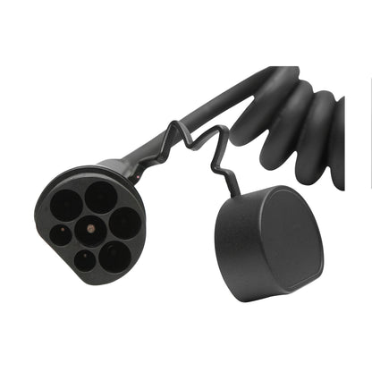 Coiled charging cable 380V, 5M, Type 2, for electric cars 22KW, 32A, three-phase IP55