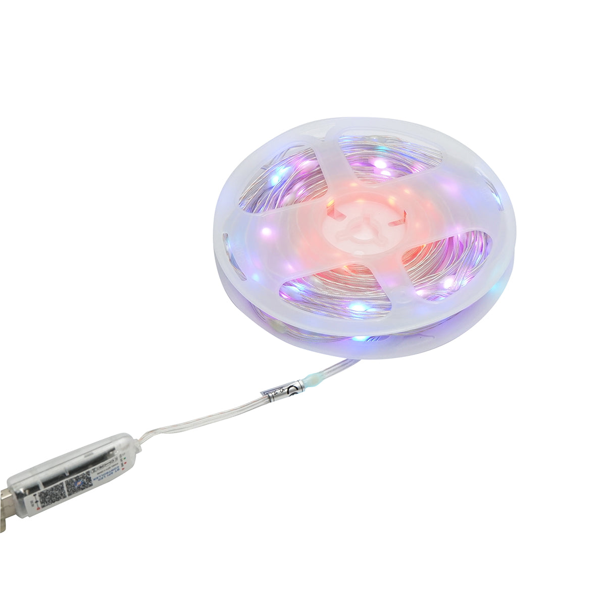 Smart decorative LED strip 2W/m 5V with remote control, music control, Bluetooth, USB application, 10m RGB+IC IP68 Breckner Germany
