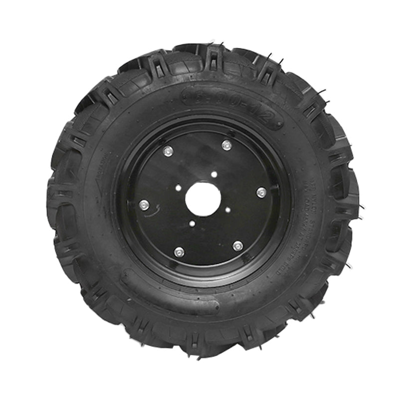 Complete wheel 600/12 R1 10PR with black rim