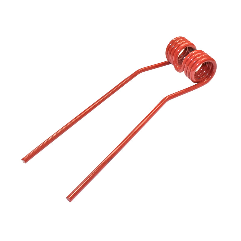 Left elastic claw rake for collecting hay 105x370x9 mm red (Fella)