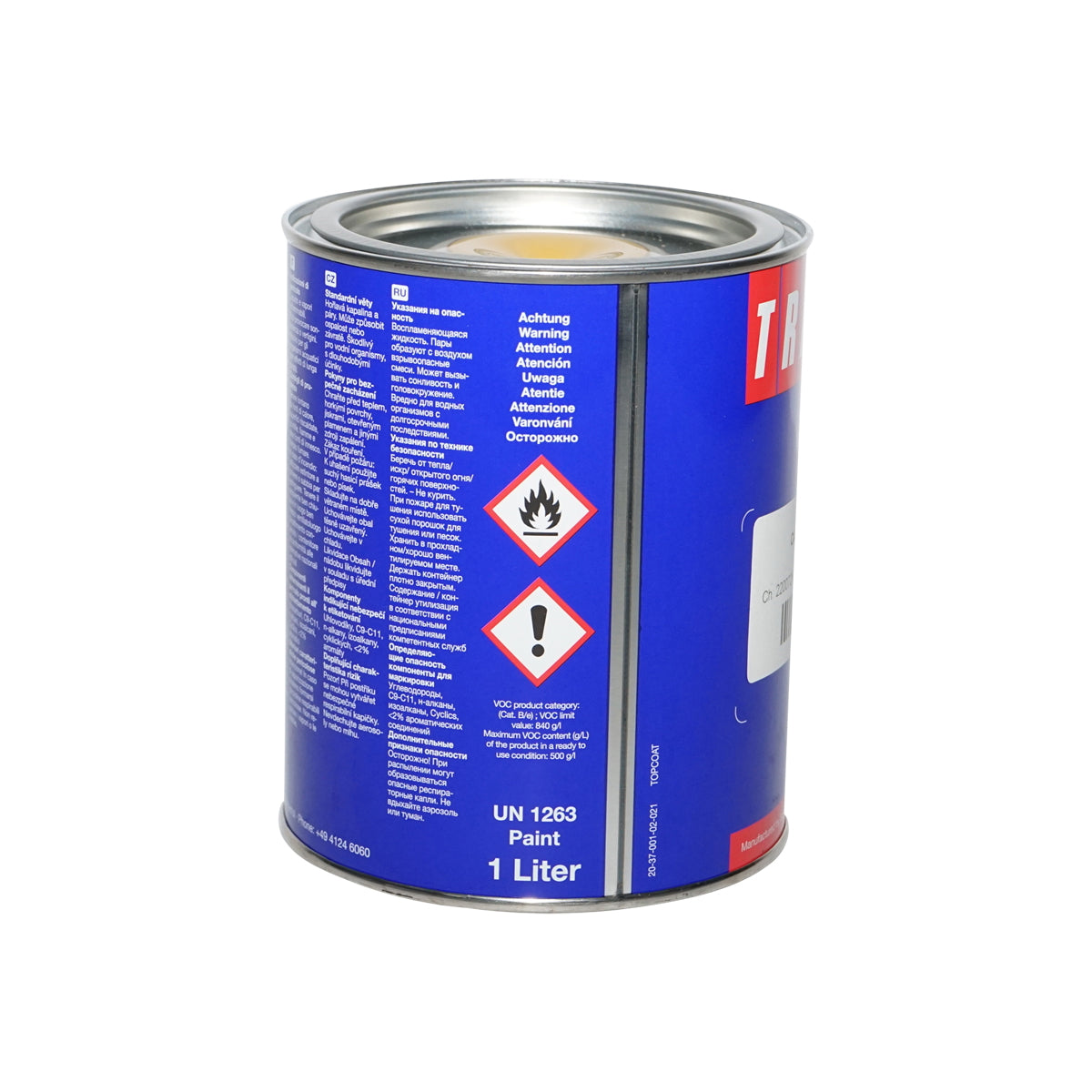 Caterpillar type yellow auto paint 1L Tractol