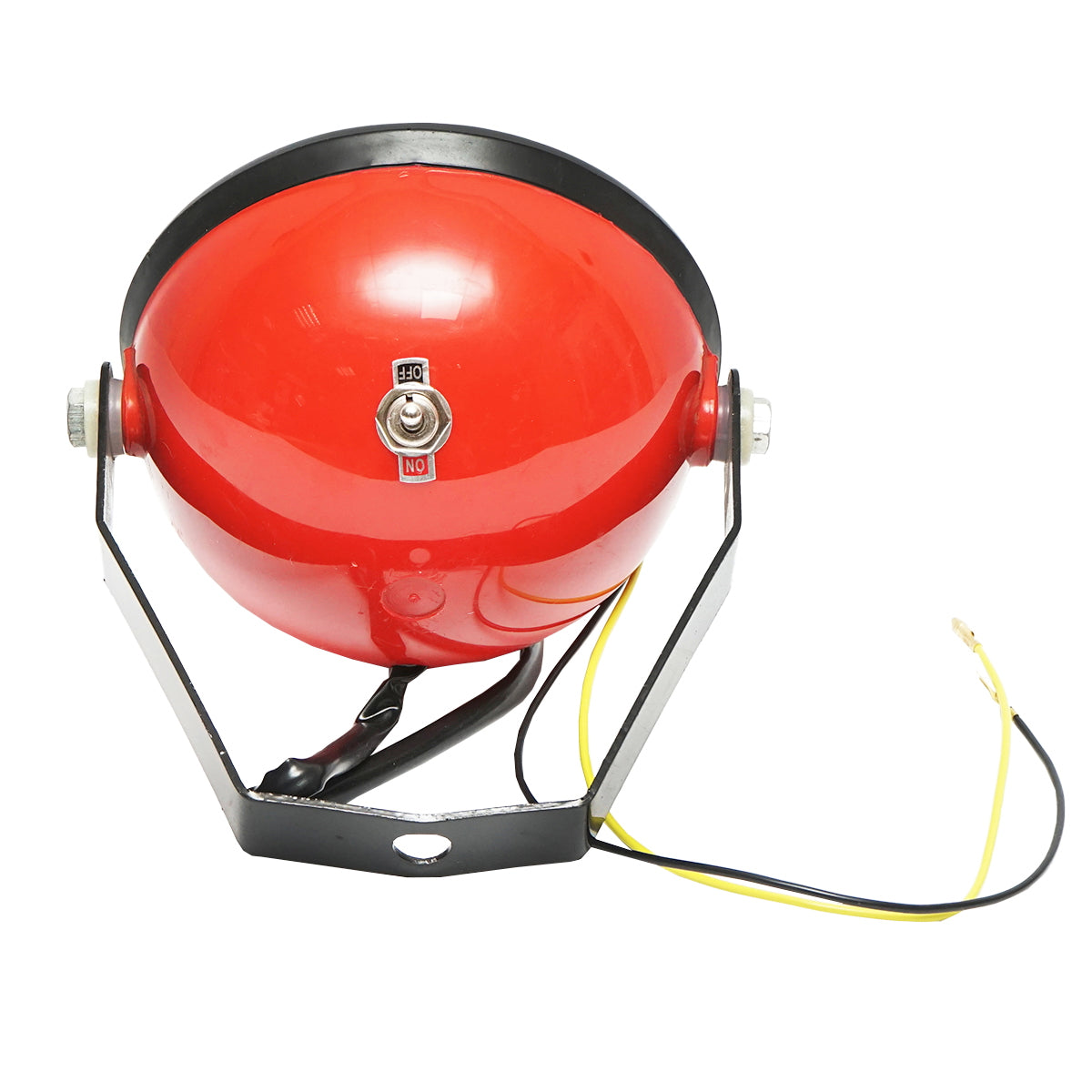 Projector lamp with support, bulb, switch, and light intensifying magnifier