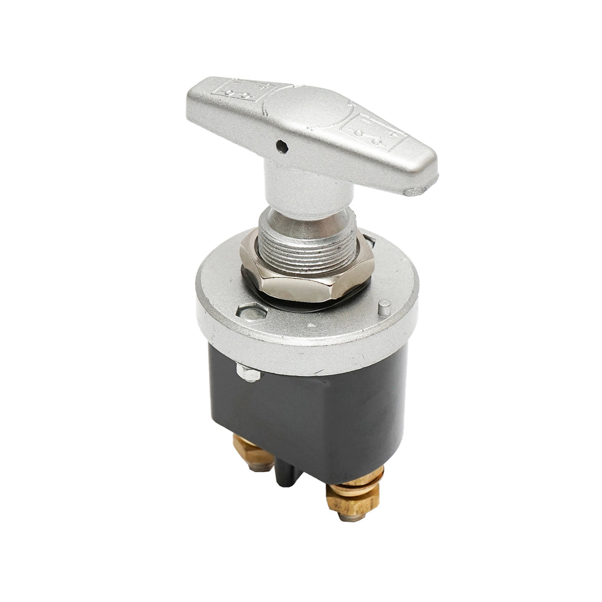 Switch, general switch fi67 12/24V, 200A copper M10 connector, M30 mounting thread for MAN, Iveco and Volvo Breckner Germany