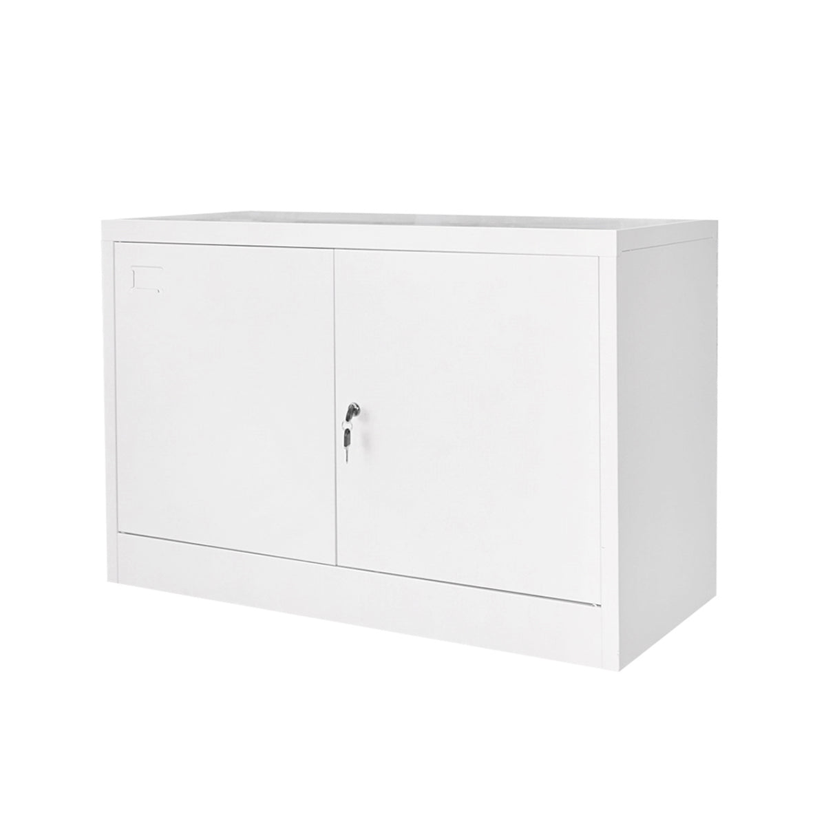 Metal storage cabinet 900x600x400mm with 2 secure doors, 1 shelf, gray Breckner Germany