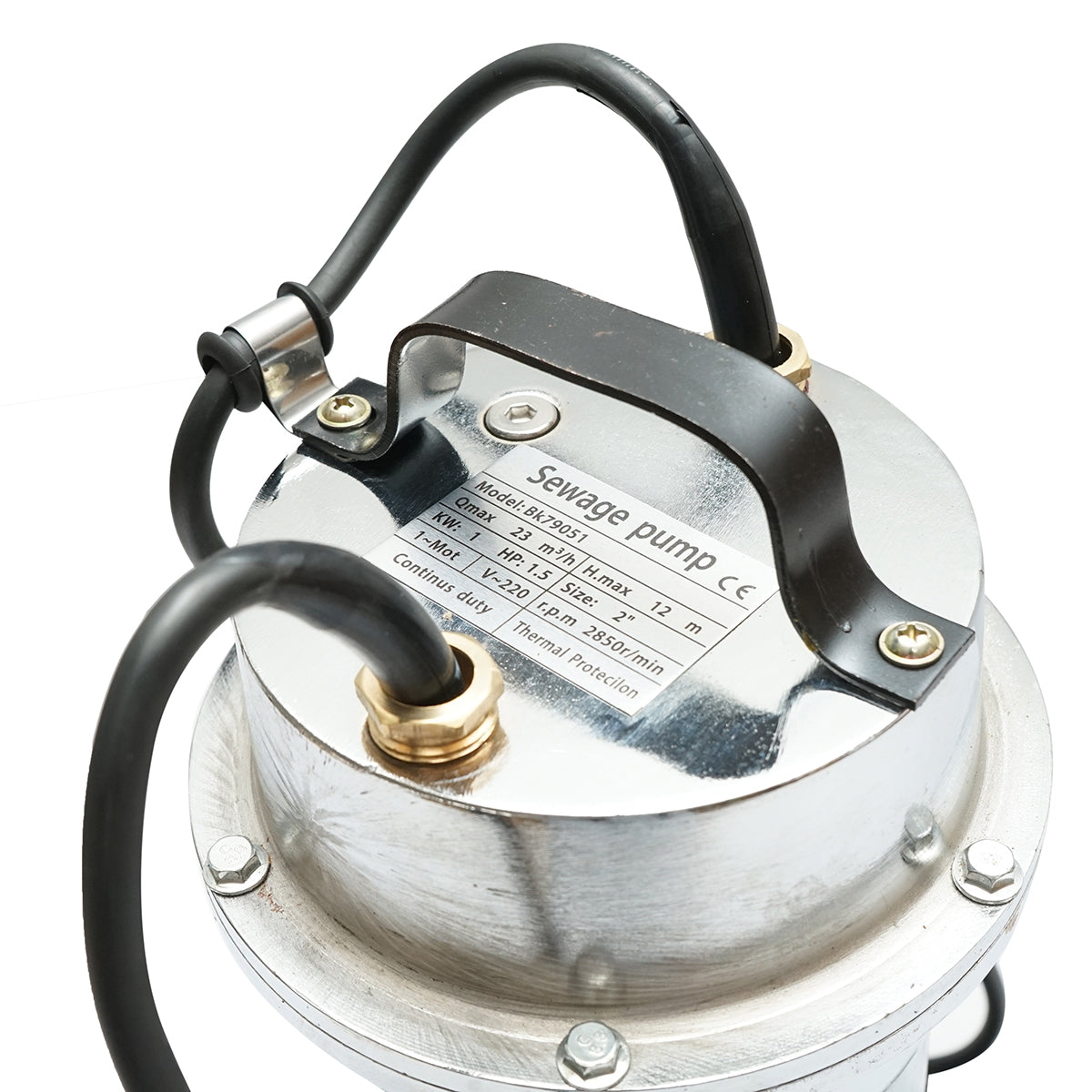 Dirty water pump, submersible drainage with float switch 1000W, 380L/min, height 12m, 220V Breckner Germany