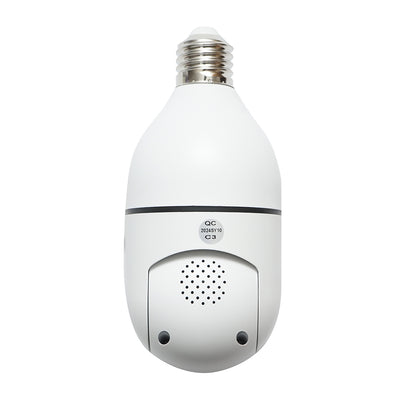 Smart-bulb surveillance camera 2 MP, 360-degree rotatable PTZ, P2P WIFI 2.4GHz, E27 bulb type with motion sensor and iCSee application