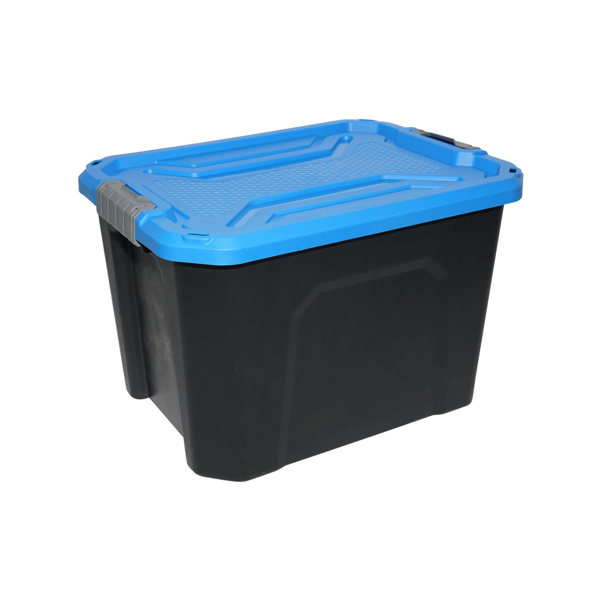 Box, heavy duty storage box 40L with lid, blue 490x380x200mm Breckner Germany