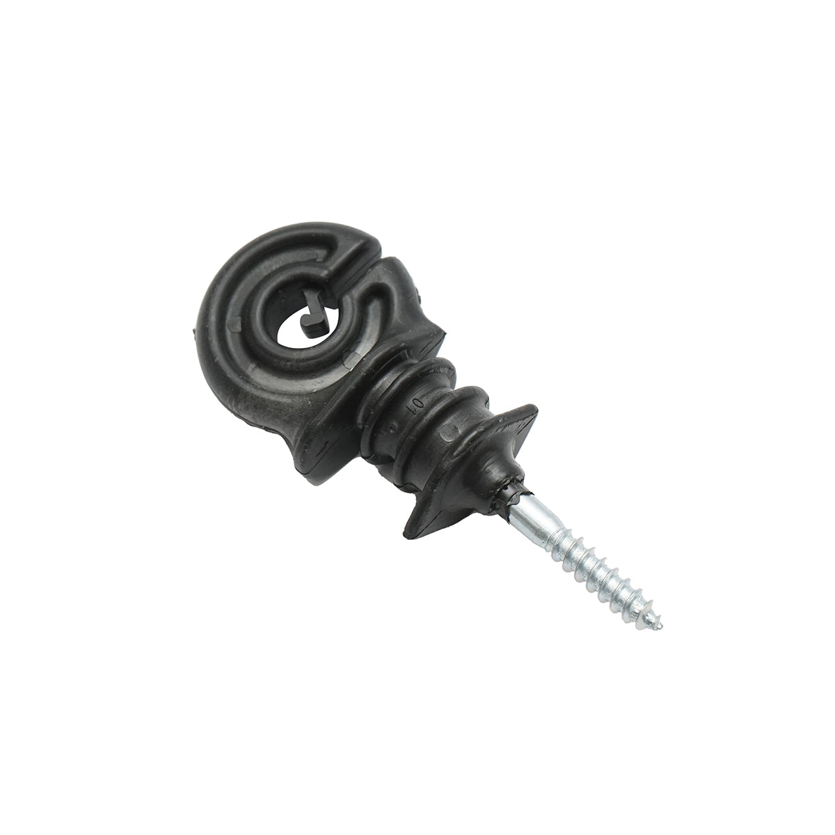 Matte black PP ECO ring isolator for electric fence wire Breckner Germany