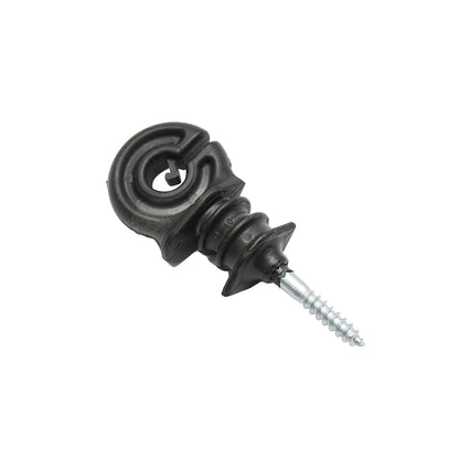 Matte black PP ECO ring isolator for electric fence wire Breckner Germany