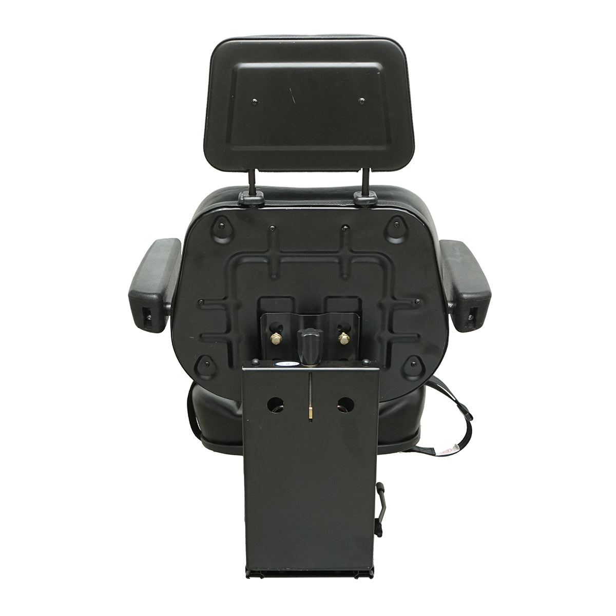 Universal seat with seat belt, headrest and armrests for agricultural or industrial machinery, forklift