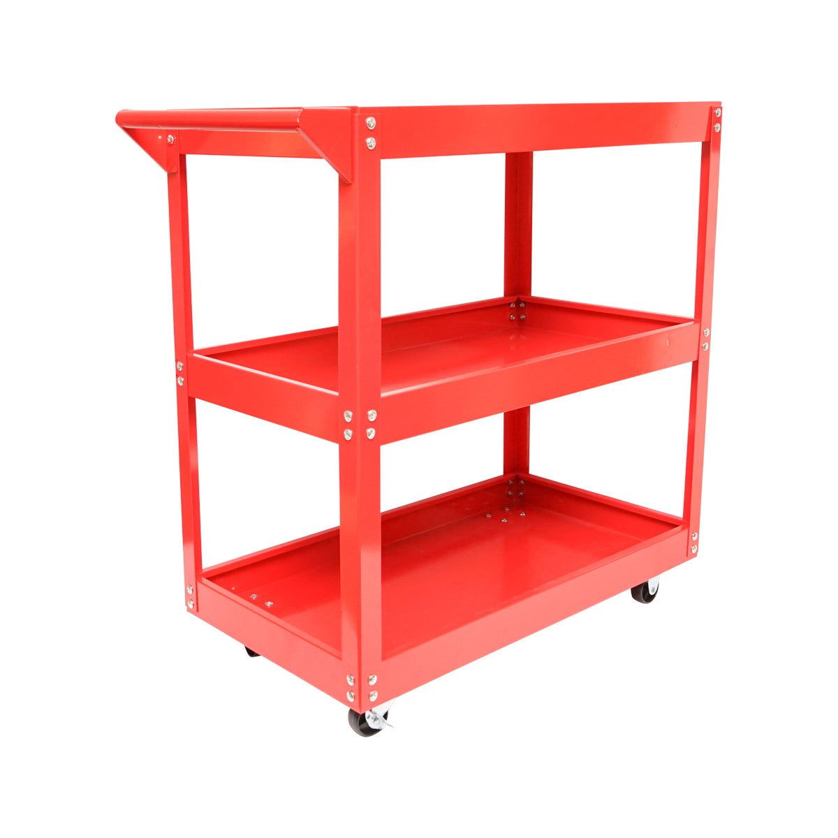 Metal cart on wheels with 3 shelves for tools 730x720x360mm
