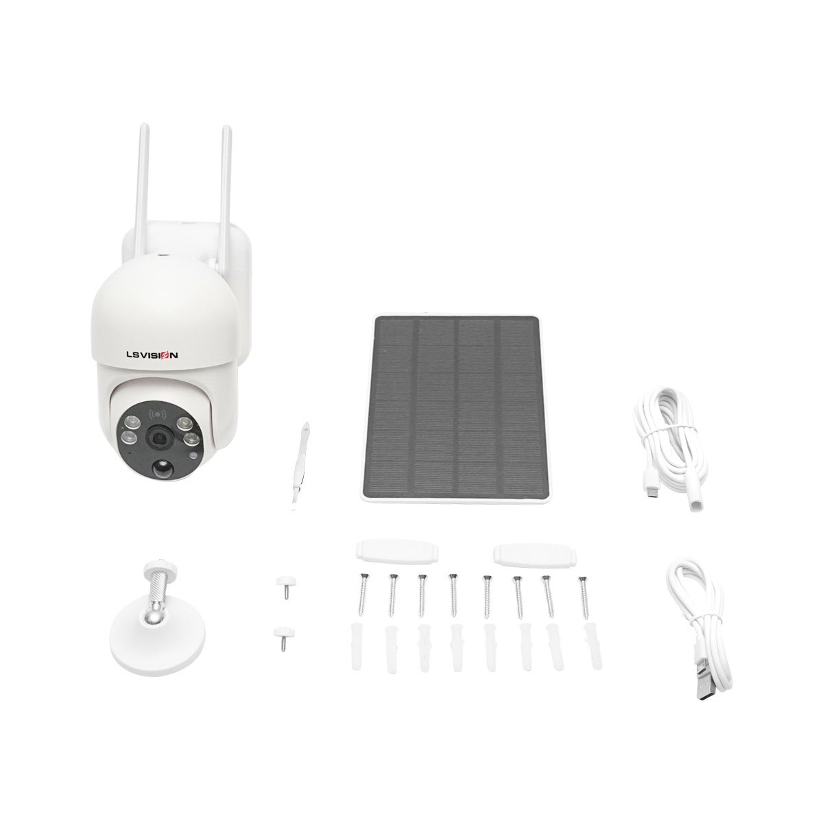 4G surveillance camera with SIM card slot, rotating with a 3.5W solar panel, PTZ, 4G 1080P HD
