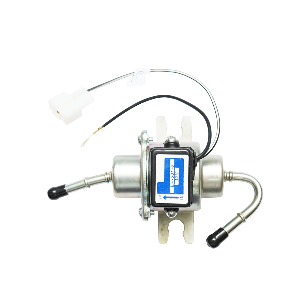 Universal electric fuel pump with integrated filter, 12V, L=145mm, dia 6mm for diesel/gasoline OEM YK-3106, EP-501-0
