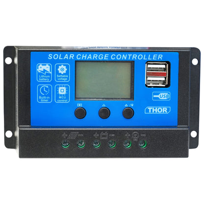 Voltage regulator for solar panel 10A 12V/24V 2X USB port