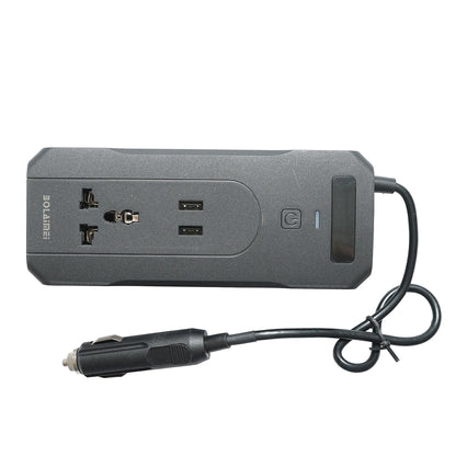 12V-220V 200W inverter, digital LED display, modified sine wave, USB port, USB-C, AC output for laptop, phone, car fridge