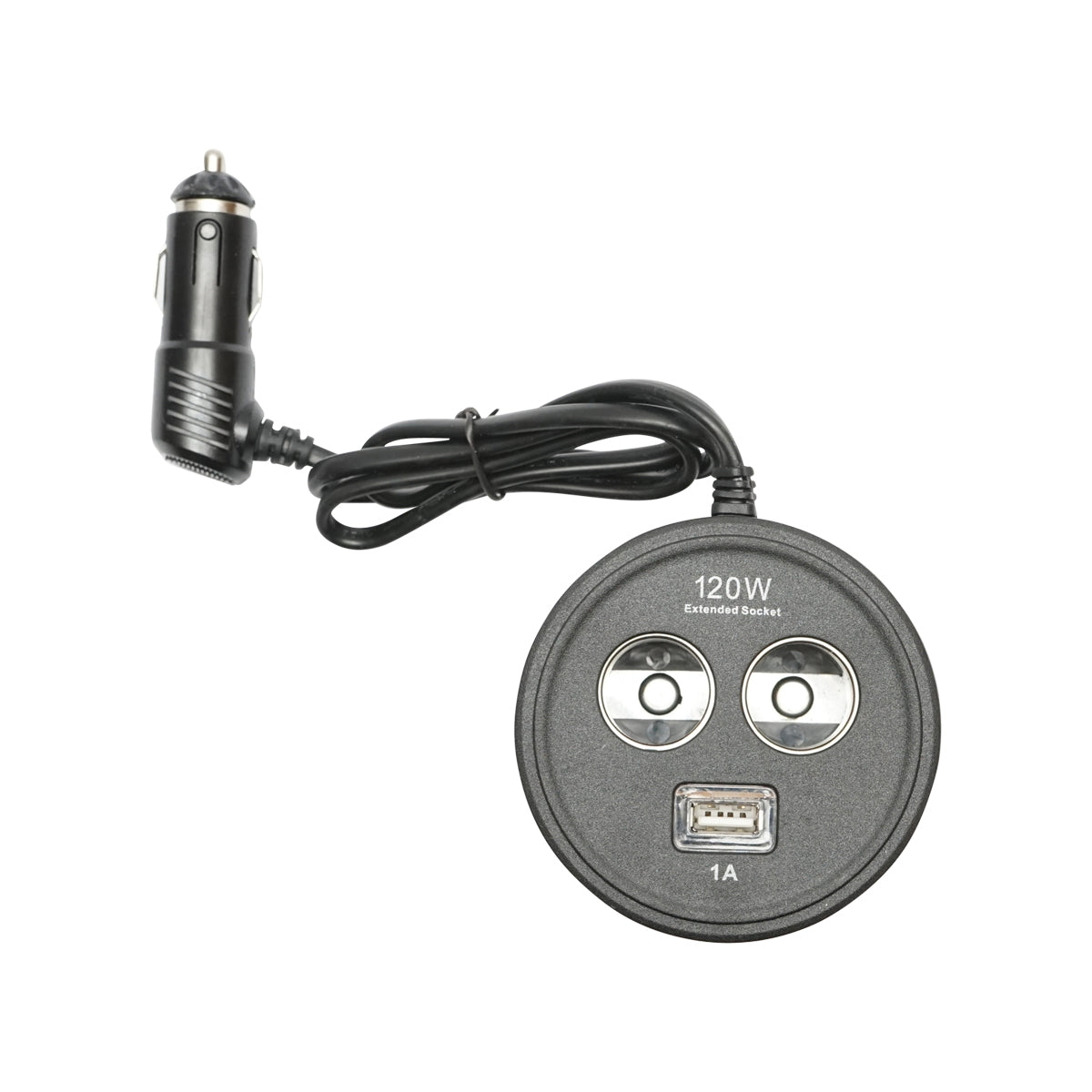 Triple adapter lighter for cup holder with 1m cable