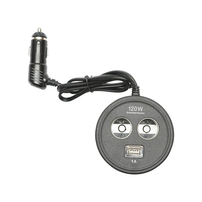 Triple adapter lighter for cup holder with 1m cable