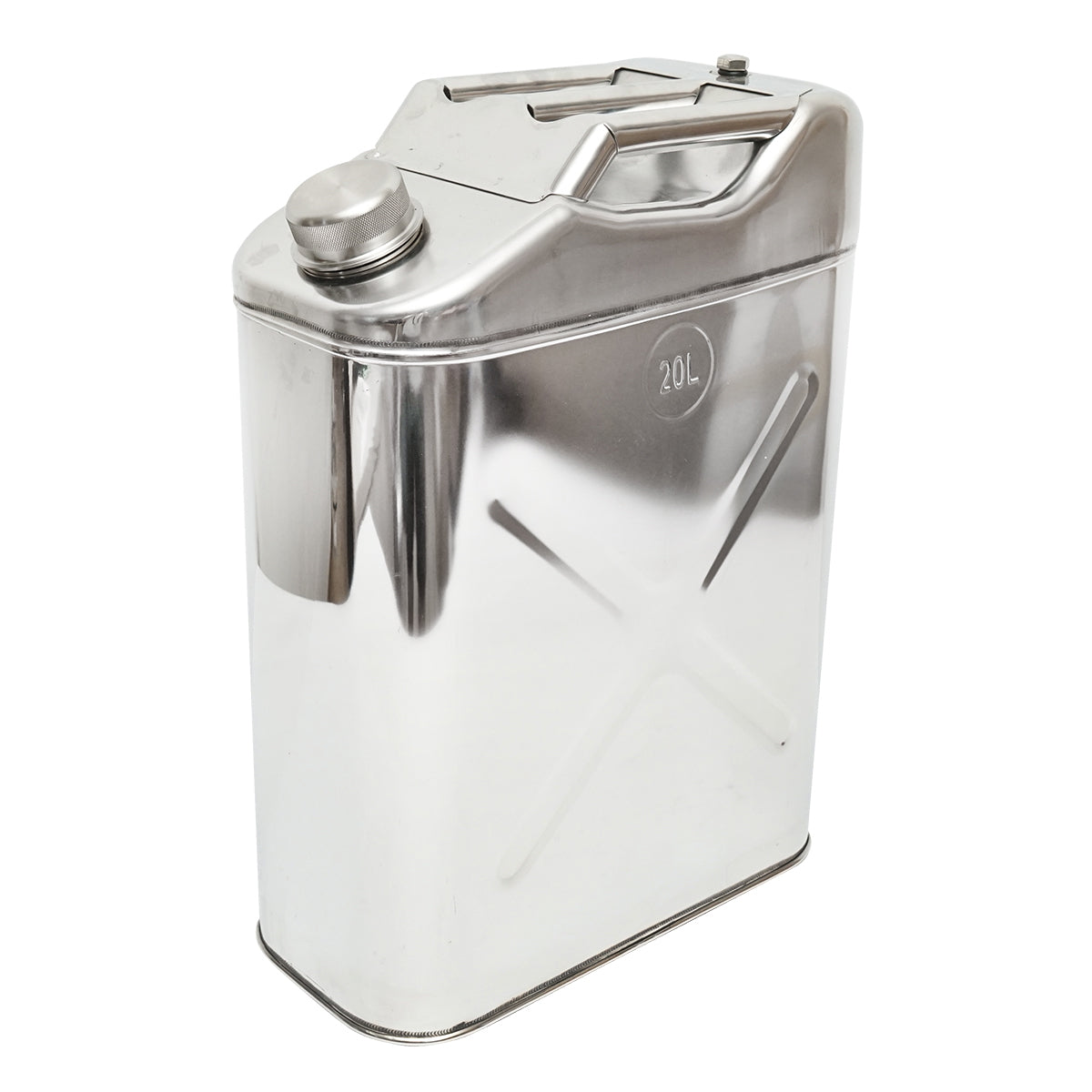 Stainless steel canister 20L with flexible hose and screw cap