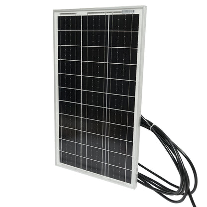 30W monocrystalline photovoltaic solar panel 550x330x18mm with 12-24V/10Ah regulator, 2x USB and 2m cable for battery Breckner Germany