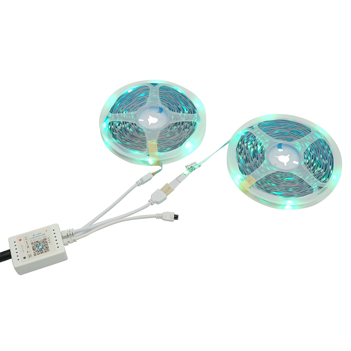 Smart LED strip 2x15m, 24V with remote control, voice control, Bluetooth, USB application, 30m RGB IP20 Breckner Germany