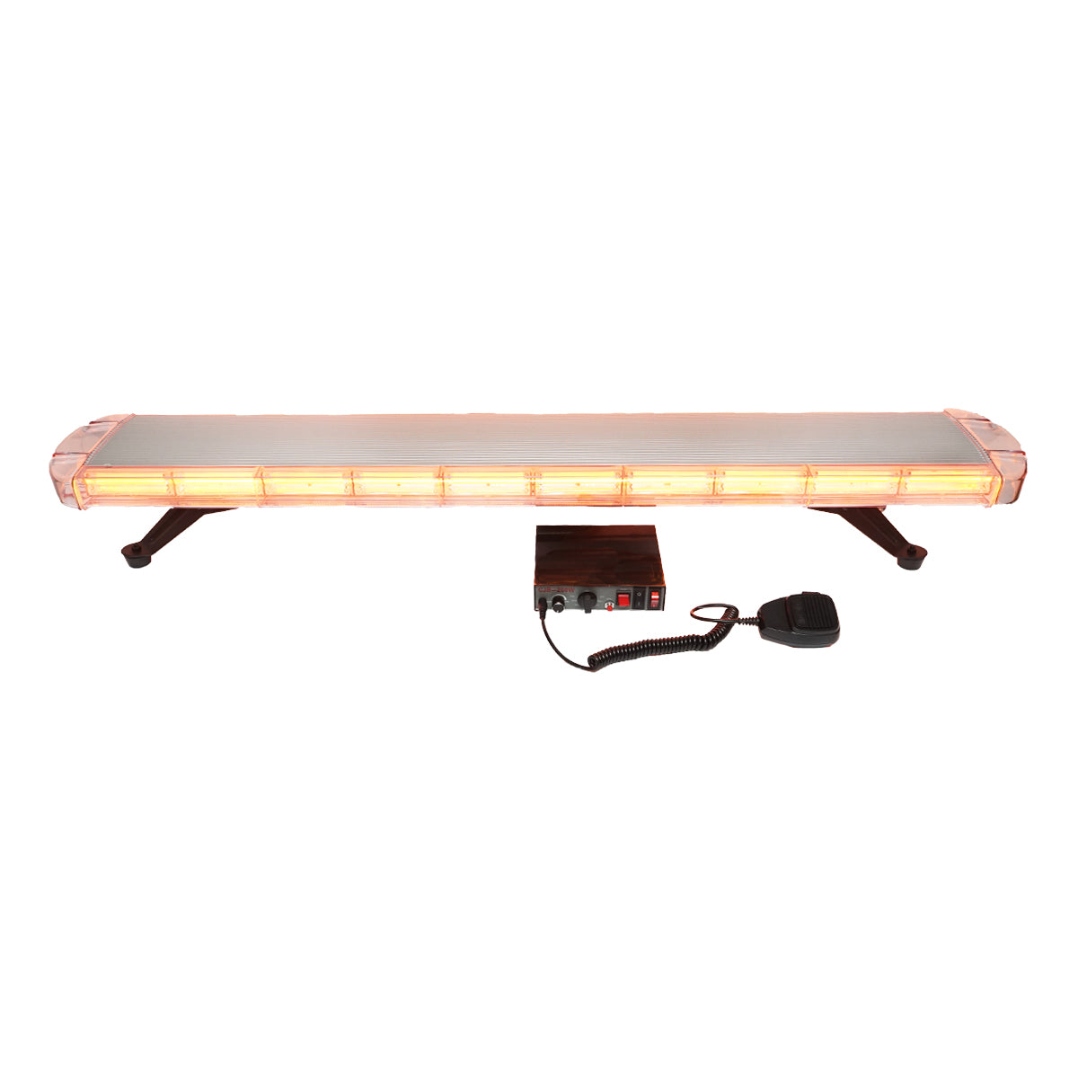 12V light bar with 22 yellow light modules and integrated sound 1180x210x68mm Breckner Germany
