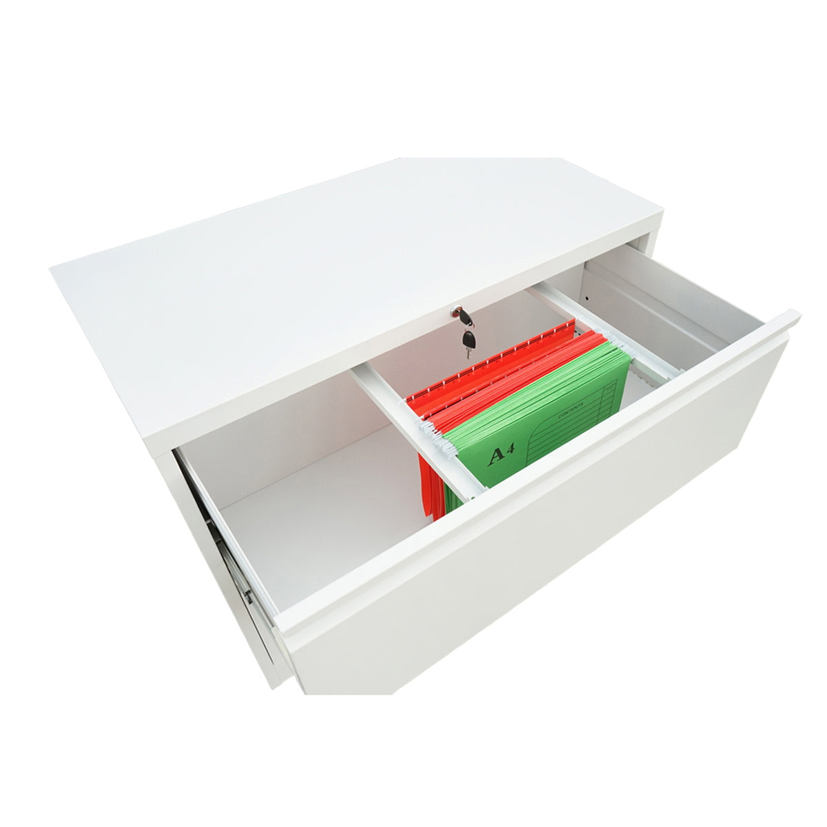 Classifier, metal filing cabinet with 2 drawers 740X462X620mm, RAL7035 Breckner Germany